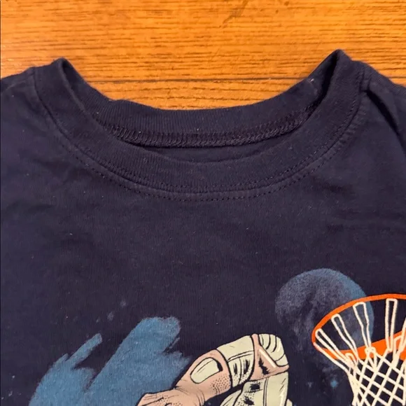 ☀️3 for $10☀️ Carter’s Outer Space Basketball Long Sleeve Shirt - Picture 3 of 4